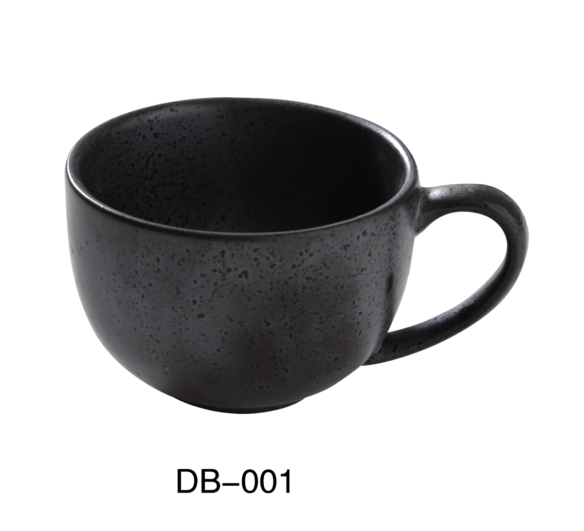 Picture of Yanco DB-001 3.5 x 2.5 in. Diamond Black Porcelain Cup, Matte Glaze - 7 oz - Pack of 36