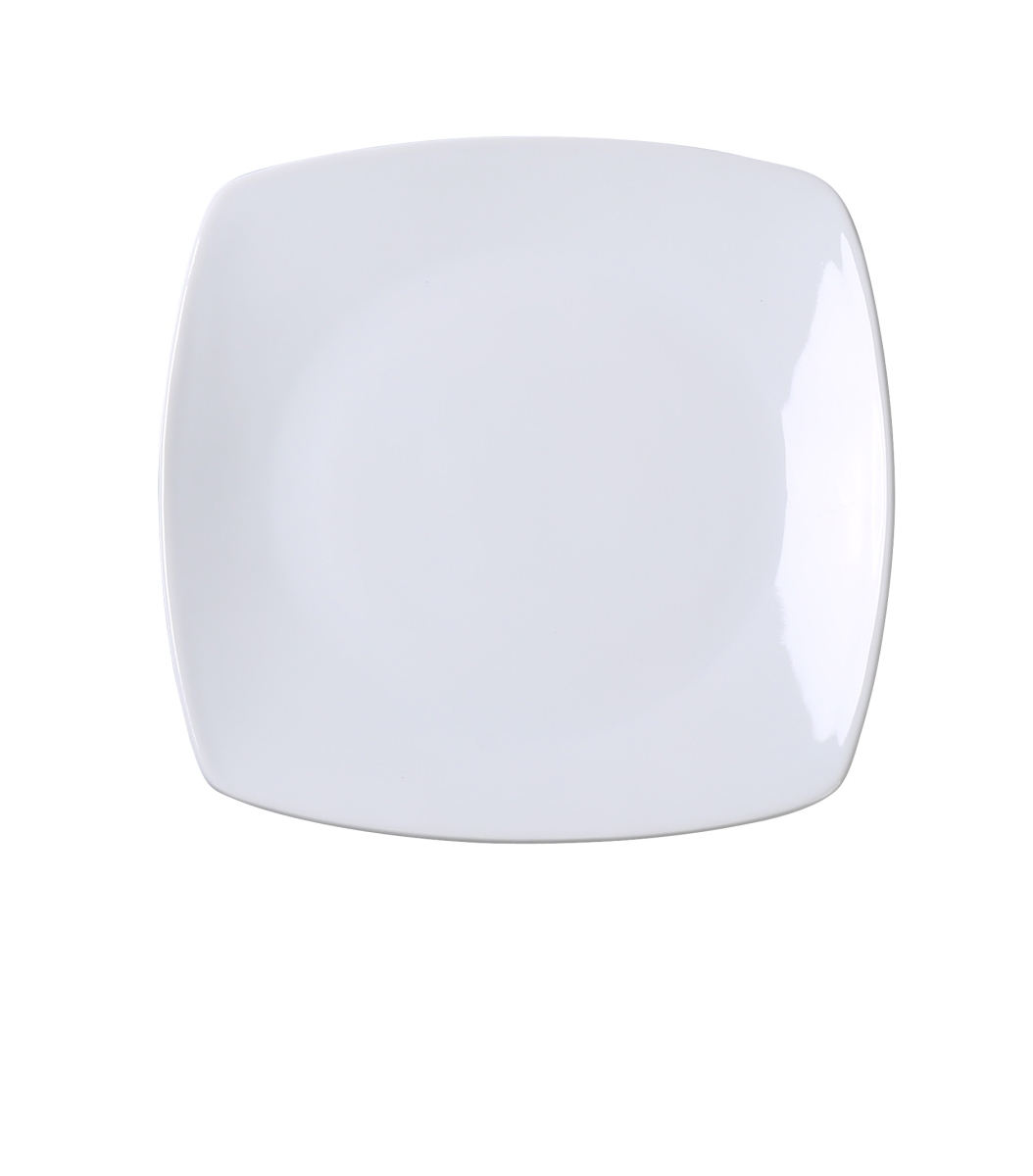 Picture of Yanco ML-2107 6.75 x 0.5 in. Mainland Porcelain Square Plate with Rounded Corner, Super White - Pack of 36
