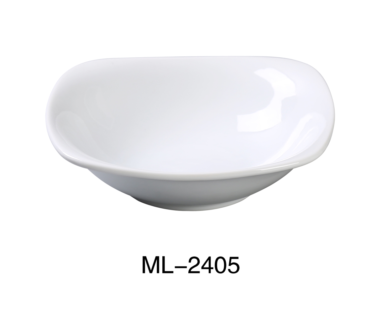 Picture of Yanco ML-2405 5.5 x 1.5 in. Mainland Porcelain Square Bowl with Rounded Corner, Super White - 8 oz - Pack of 36