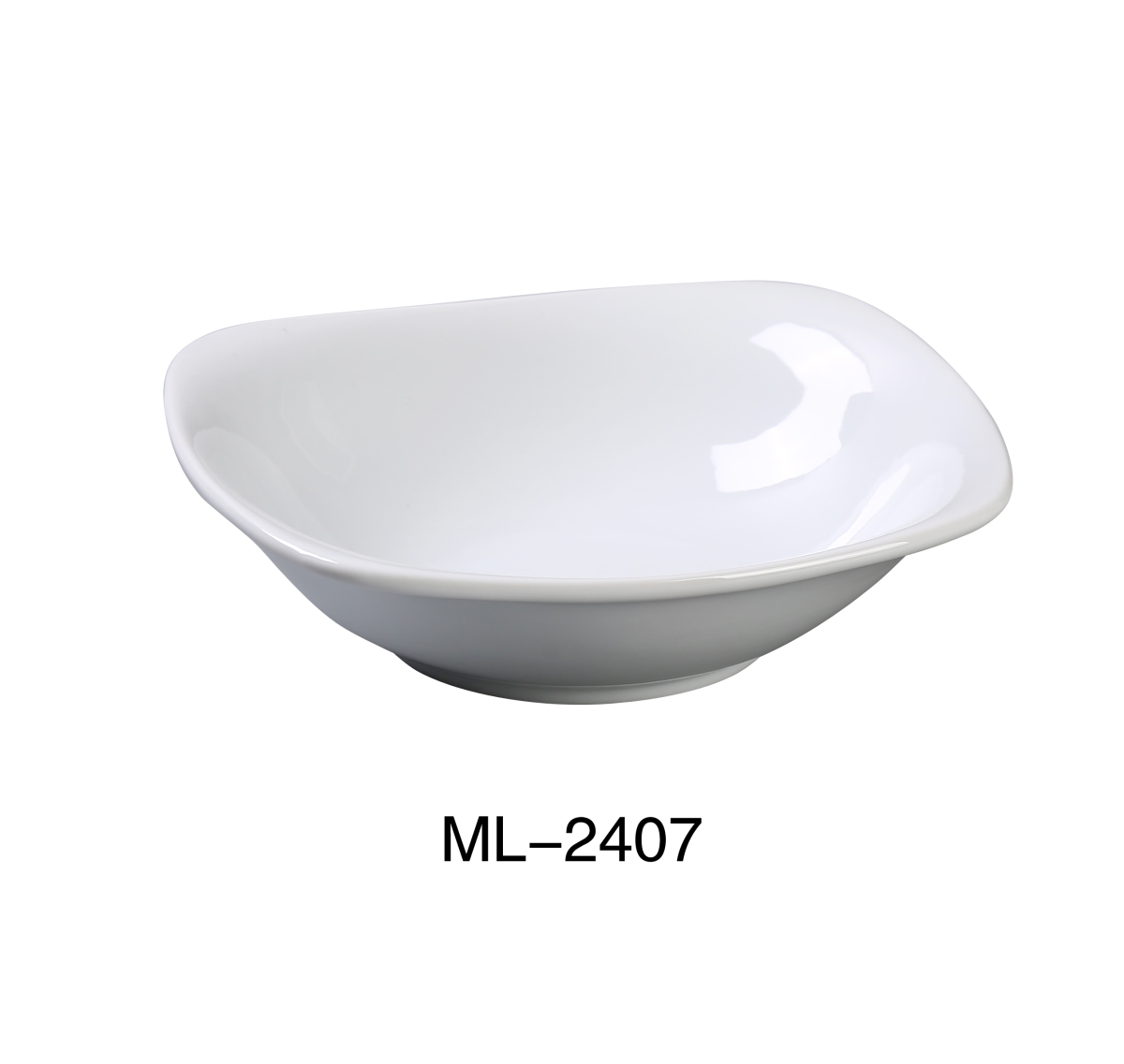 Picture of Yanco ML-2407 7.25 x 2 in. Mainland Porcelain Square Bowl with Rounded Corner, Super White - 18 oz - Pack of 24