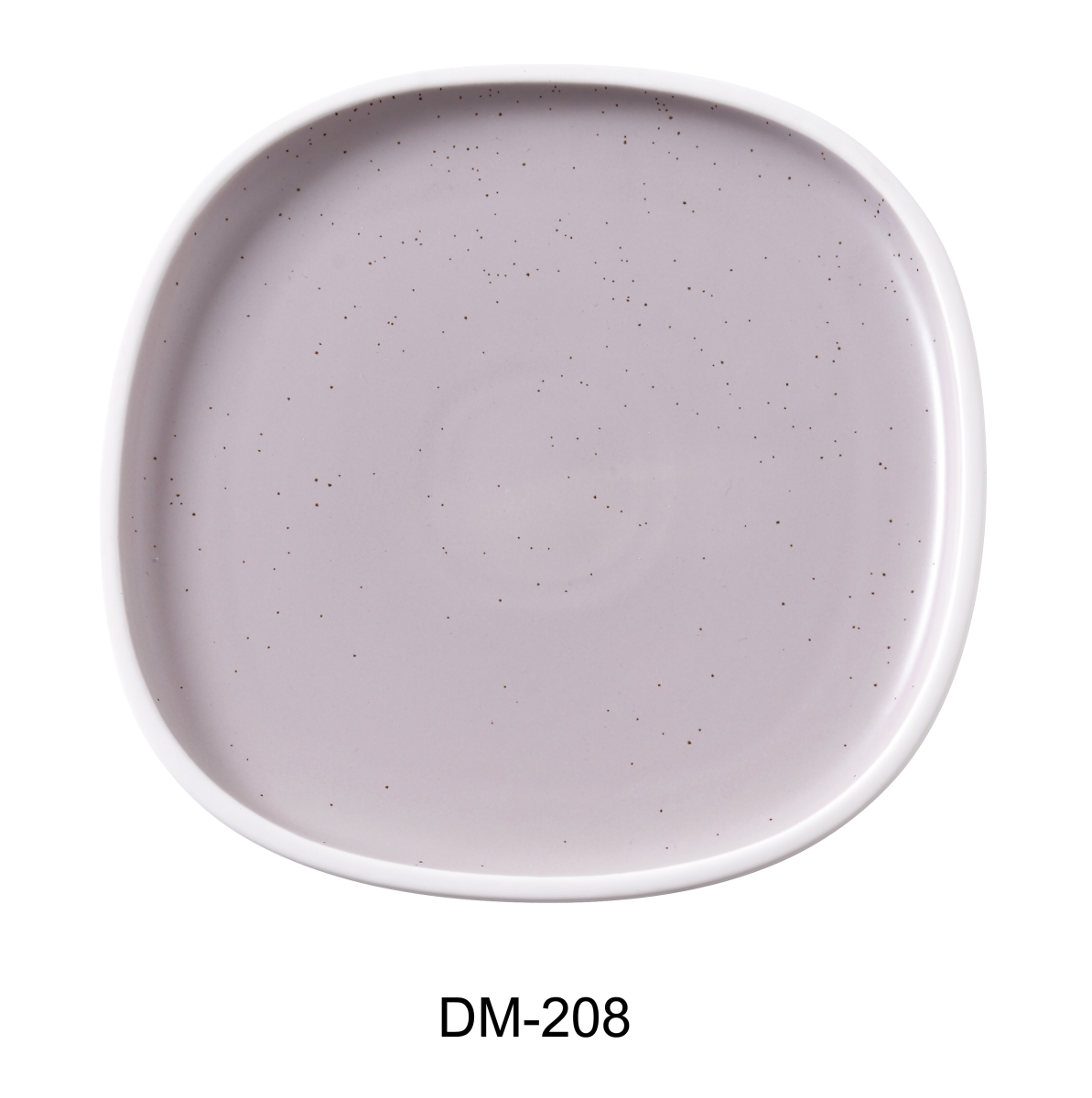 Picture of Yanco DM-208 8.25 x 0.75 in. Denmark Porcelain Square Plate with Upright Rim, Matte Glaze - Pack of 24