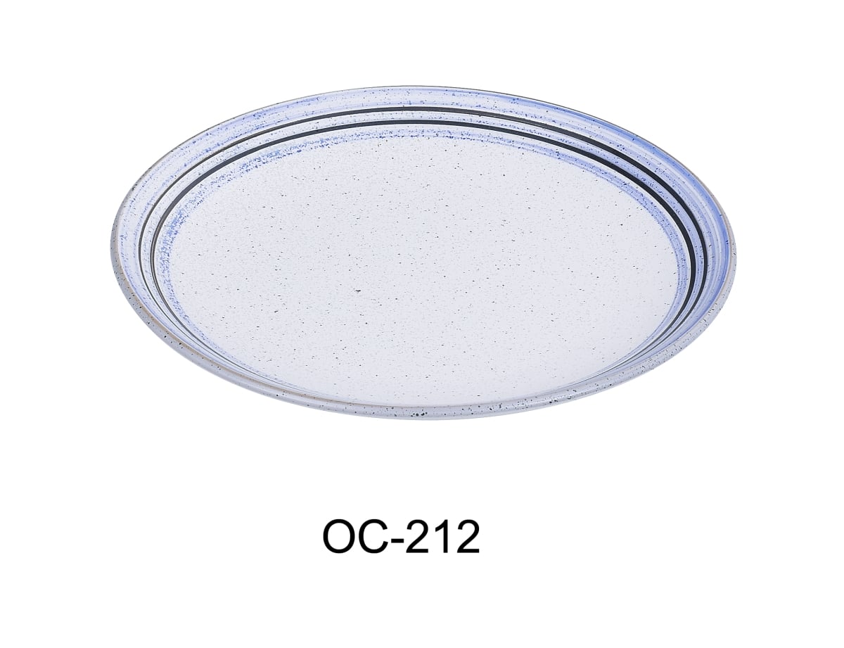 Picture of Yanco OC-212 12 x 1.125 in. Ocean Coupe Oval Porcelain Plate - Pack of 12