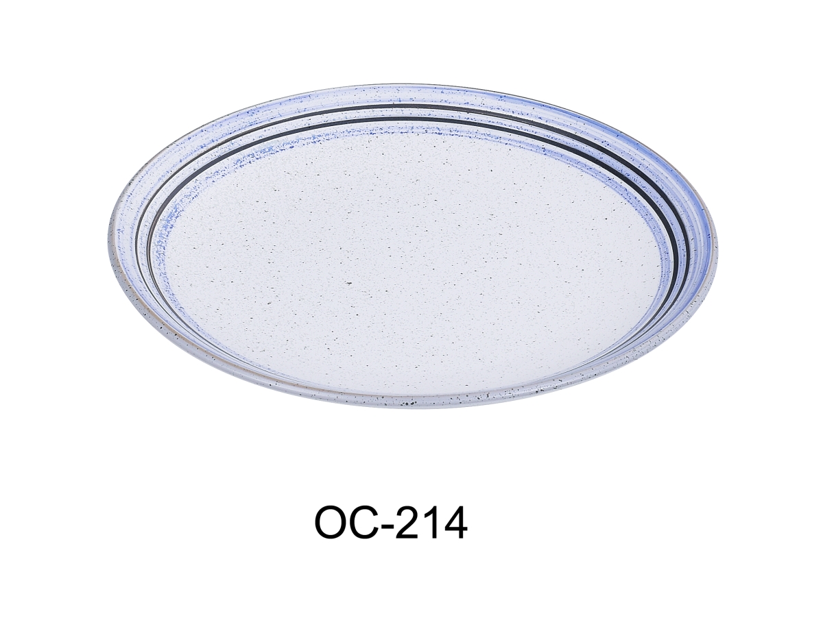 Picture of Yanco OC-214 14 x 1.25 in. Ocean Coupe Oval Porcelain Plate - Pack of 12