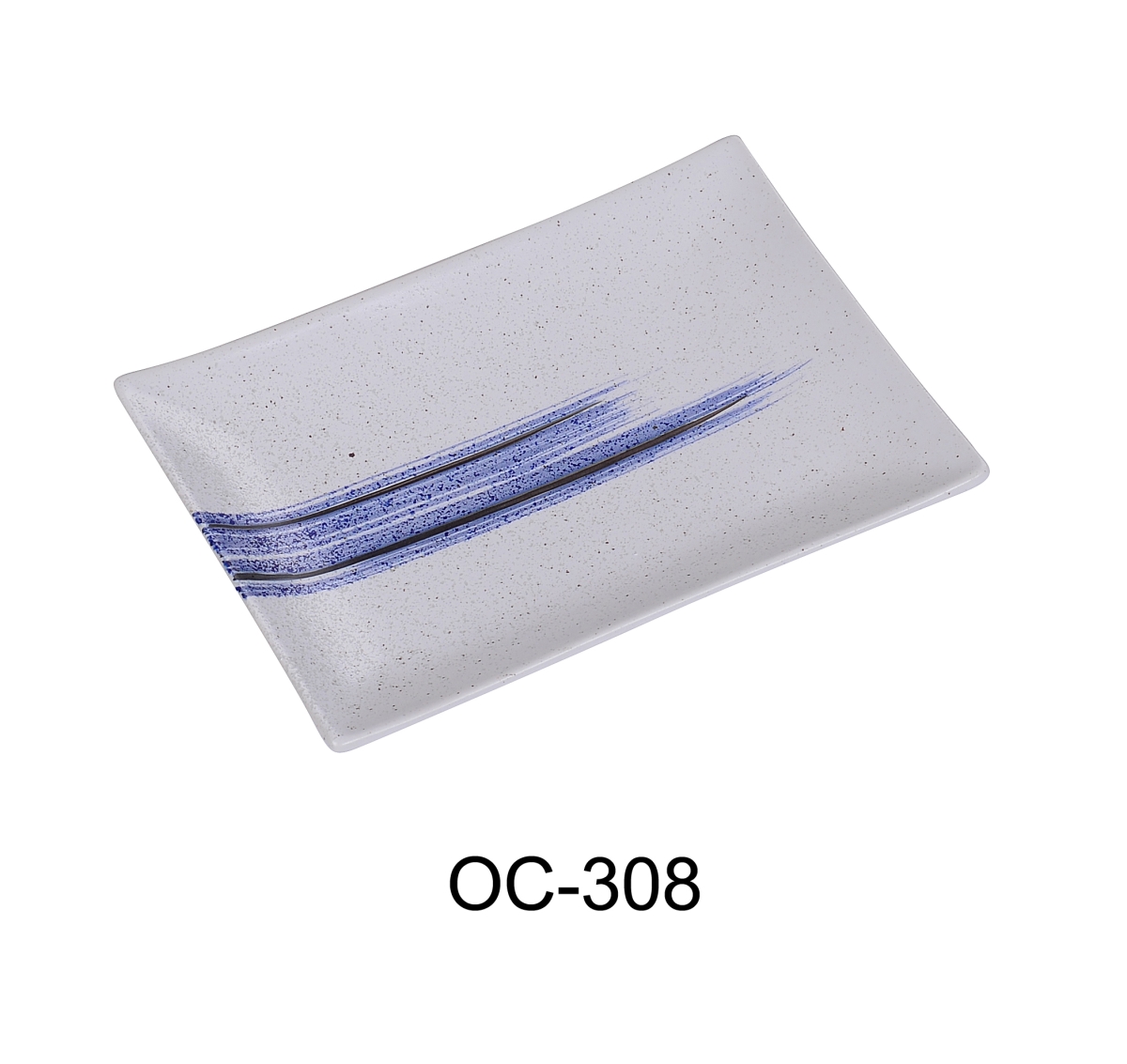 Picture of Yanco OC-308 8 x 5.5 x 0.875 in. Ocean Rectangular Porcelain Plate - Pack of 36