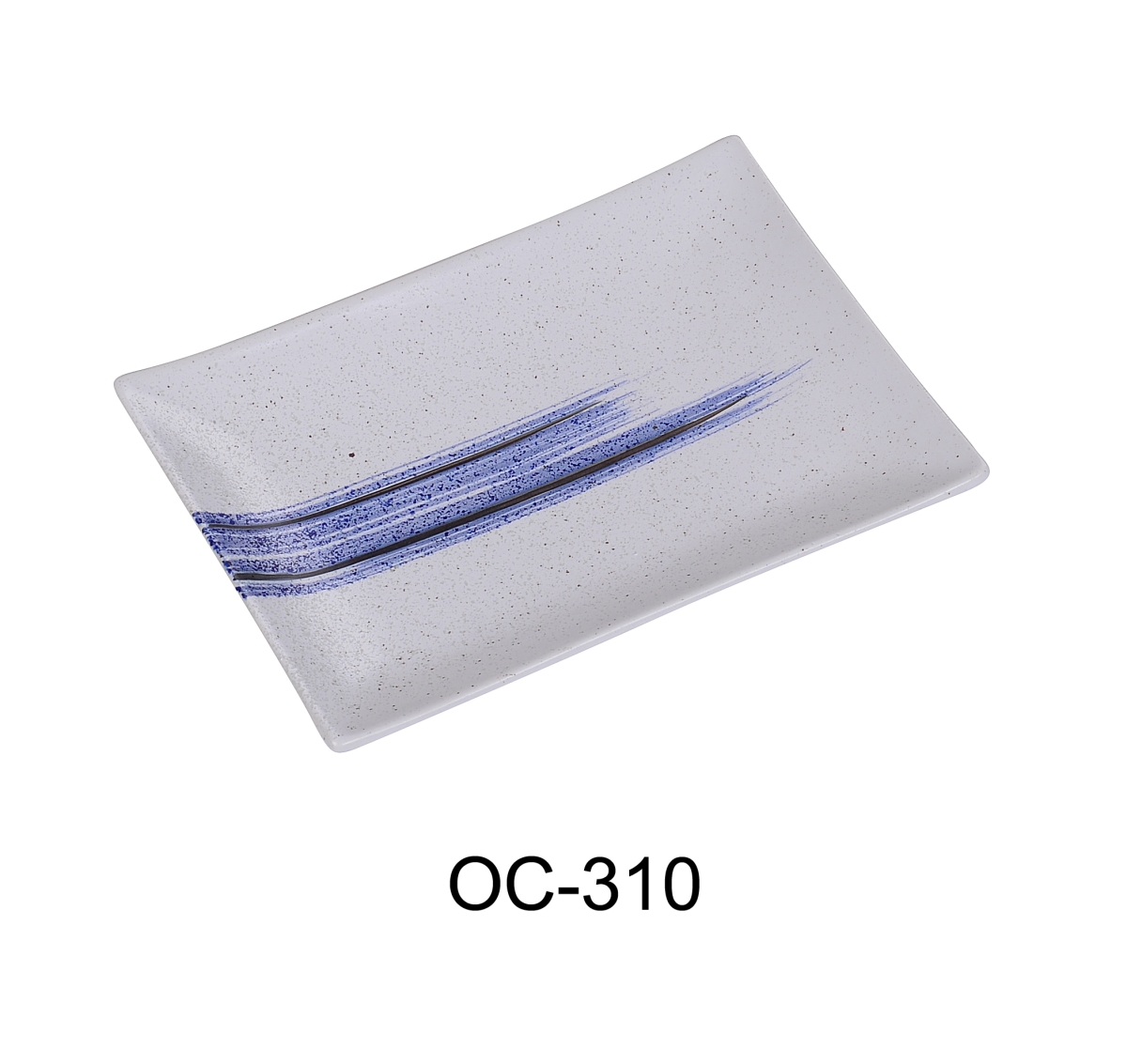 Picture of Yanco OC-310 10 x 7 x 1.125 in. Ocean Rectangular Porcelain Plate - Pack of 24