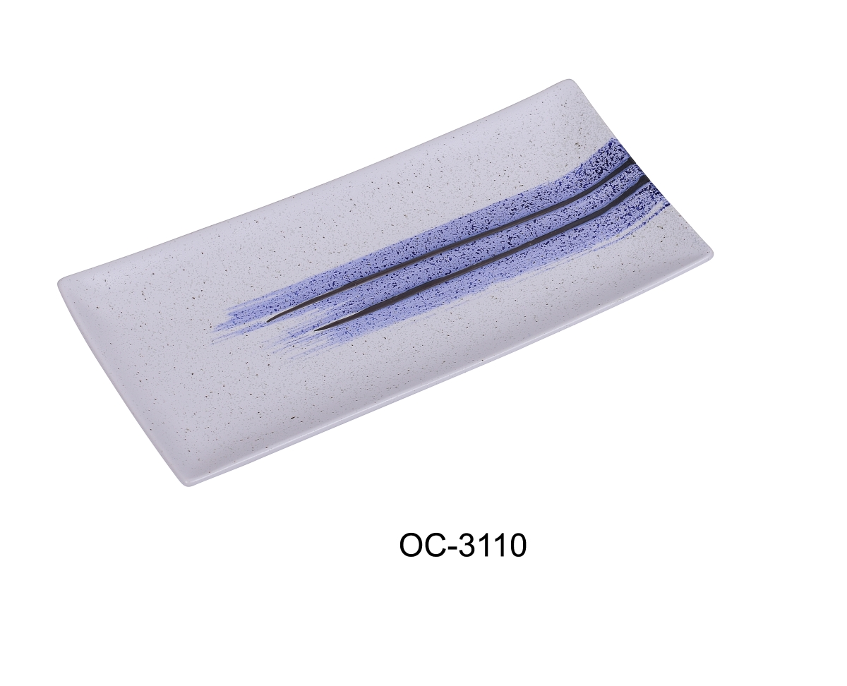 Picture of Yanco OC-3110 10 x 4.25 in. Ocean Rectangular Sushi Porcelain Plate - Pack of 24