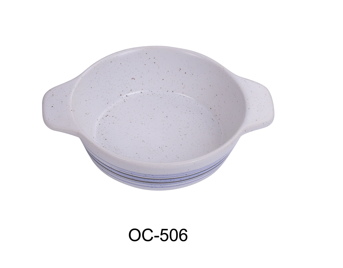 Picture of Yanco OC-506 6.5 x 5 x 1.75 in. Ocean Porcelain Bake Dish with Ears - 7 oz - Pack of 36
