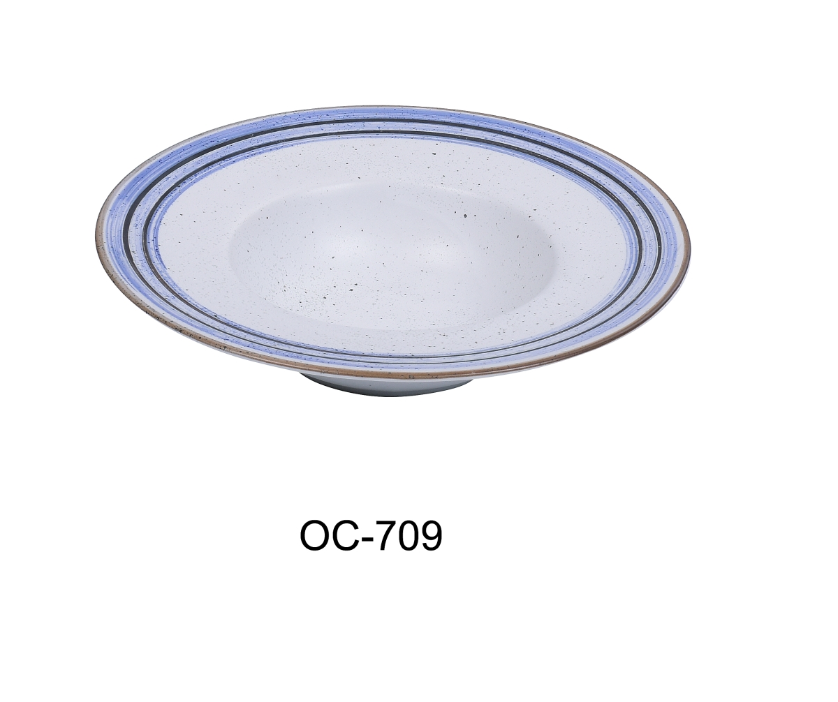 Picture of Yanco OC-709 2 x 9 in. Ocean Porcelain Dessert & Soup Plate - 9 oz - Pack of 24