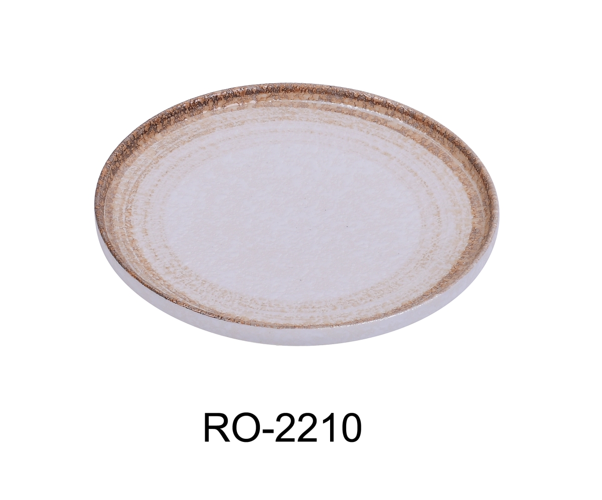 Picture of Yanco RO-2210 10 x 1.125 in. Rockeye-2 Porcelain Round Two-Tone Plate - Pack of 12