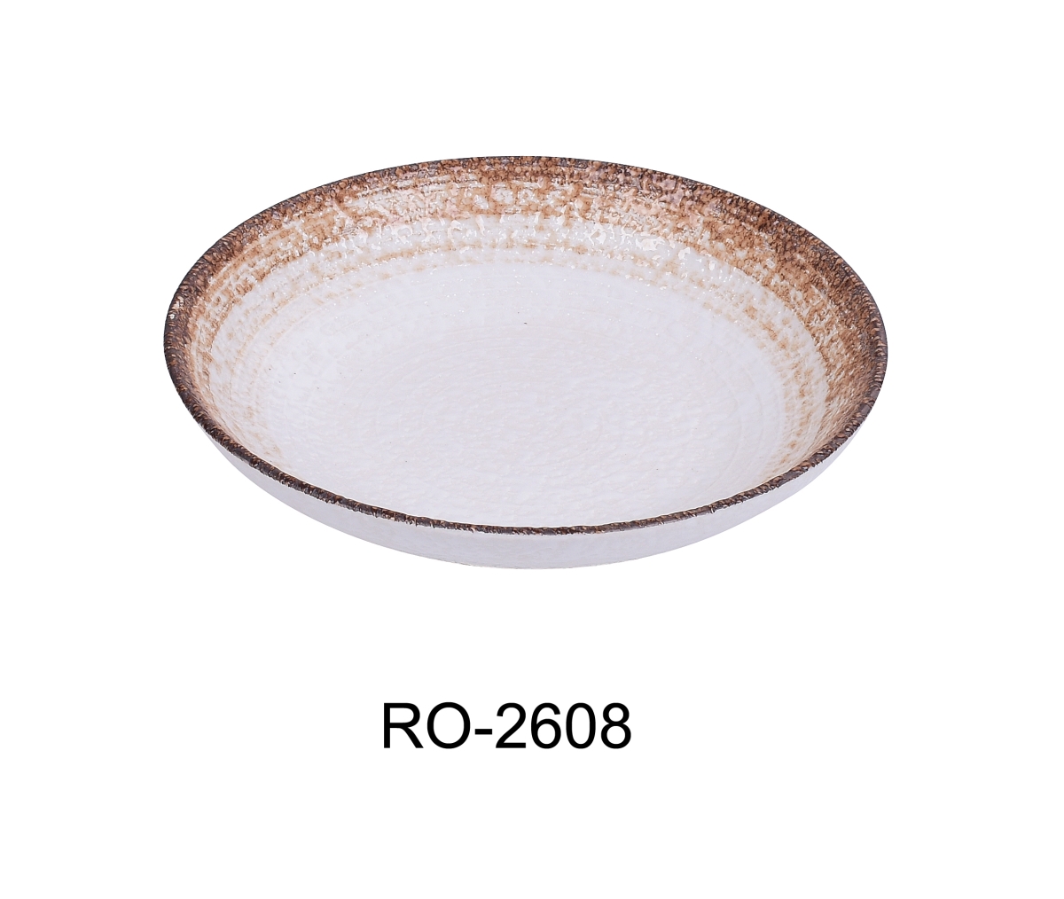 Picture of Yanco RO-2608 8 x 1.5 in. Rockeye-2 Porcelain Two-Tone Salad & Soup Plate - 20 oz - Pack of 24