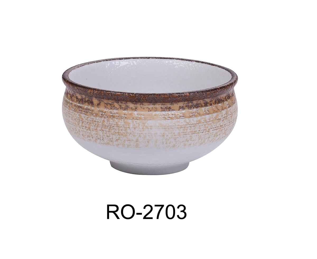 Picture of Yanco RO-2703 4.5 x 2.5 in. Rockeye-2 Porcelain Two-Tone Onion Soup Crack - 10 oz - Pack of 36