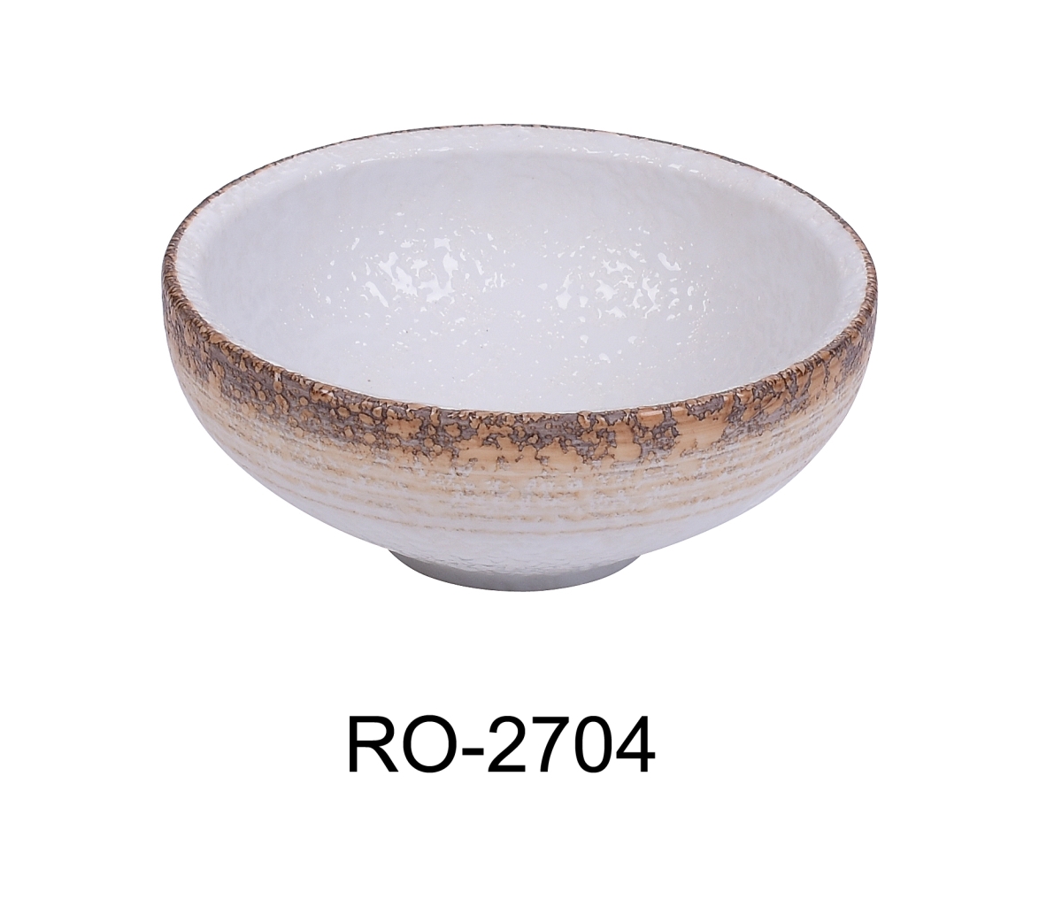 Picture of Yanco RO-2704 4.75 x 2 in. Rockeye-2 Porcelain Two-Tone Rice Bowl - 7 oz - Pack of 36