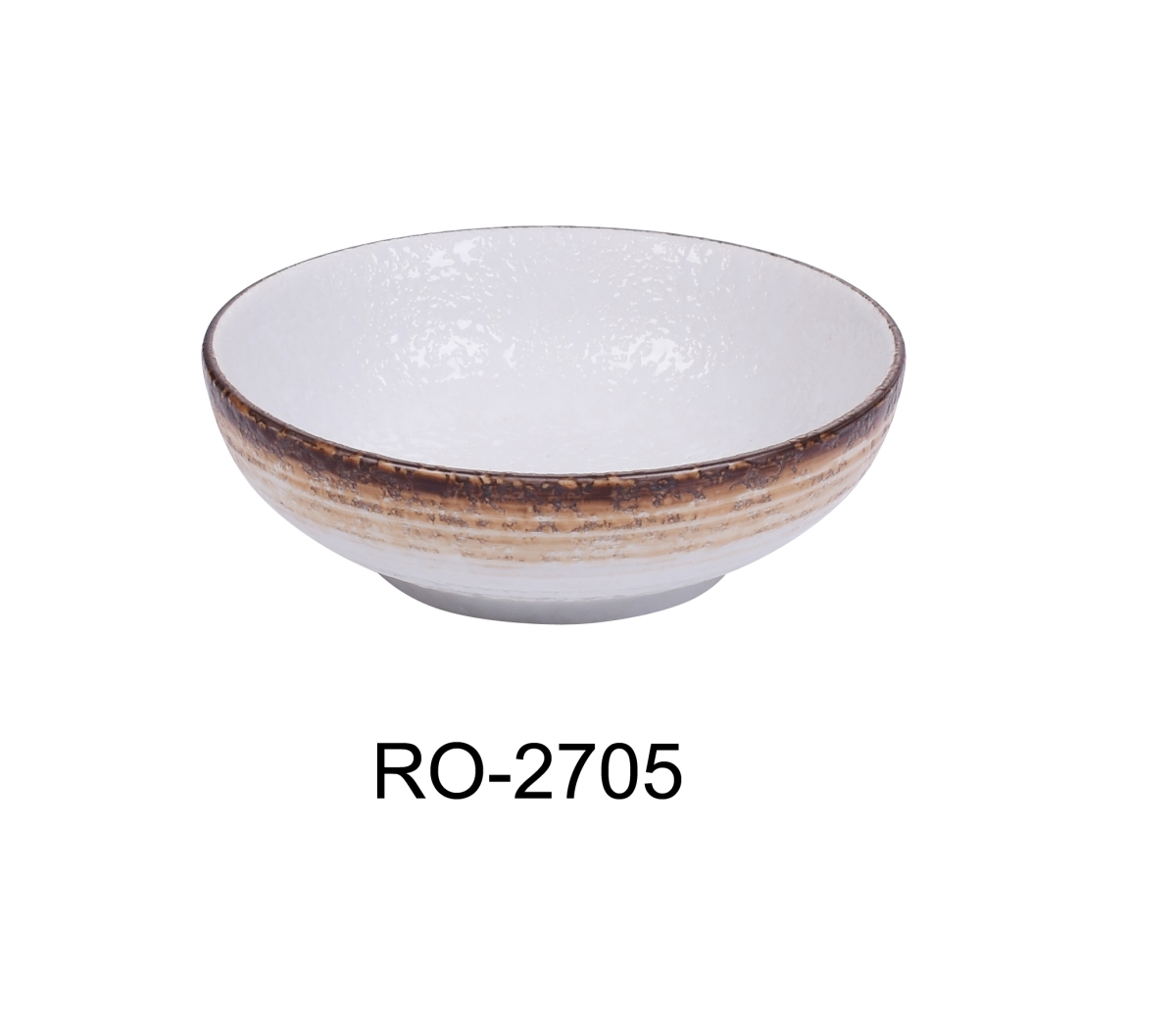 Picture of Yanco RO-2705 5 x 1.75 in. Rockeye-2 Porcelain Two-Tone Miso Soup Bowl - 8 oz - Pack of 36