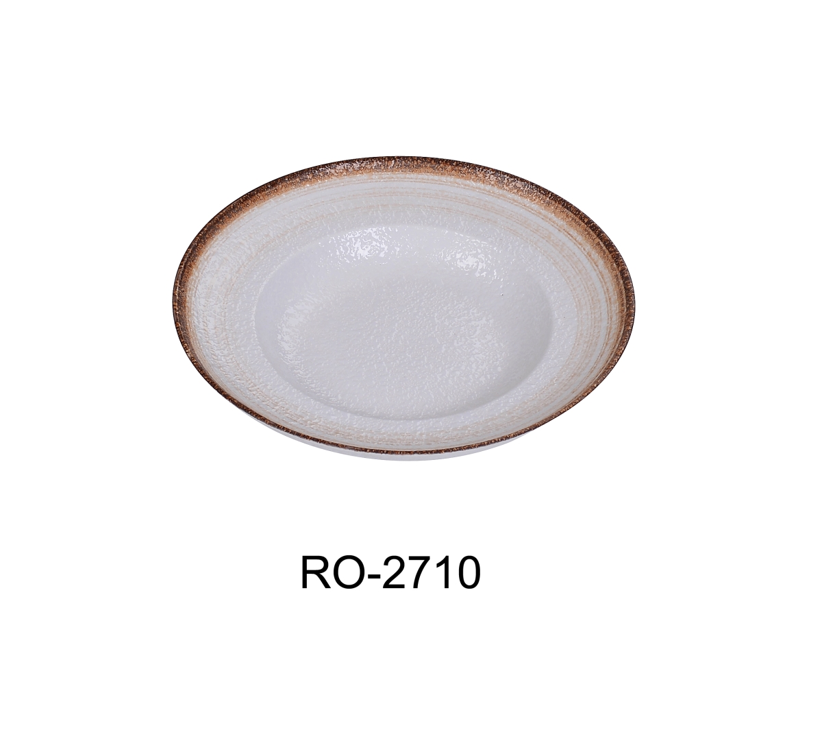 Picture of Yanco RO-2710 10.5 x 2 in. Rockeye-2 Mediterranean Porcelain Two-Tone Pasta Bowl - 18 oz - Pack of 12