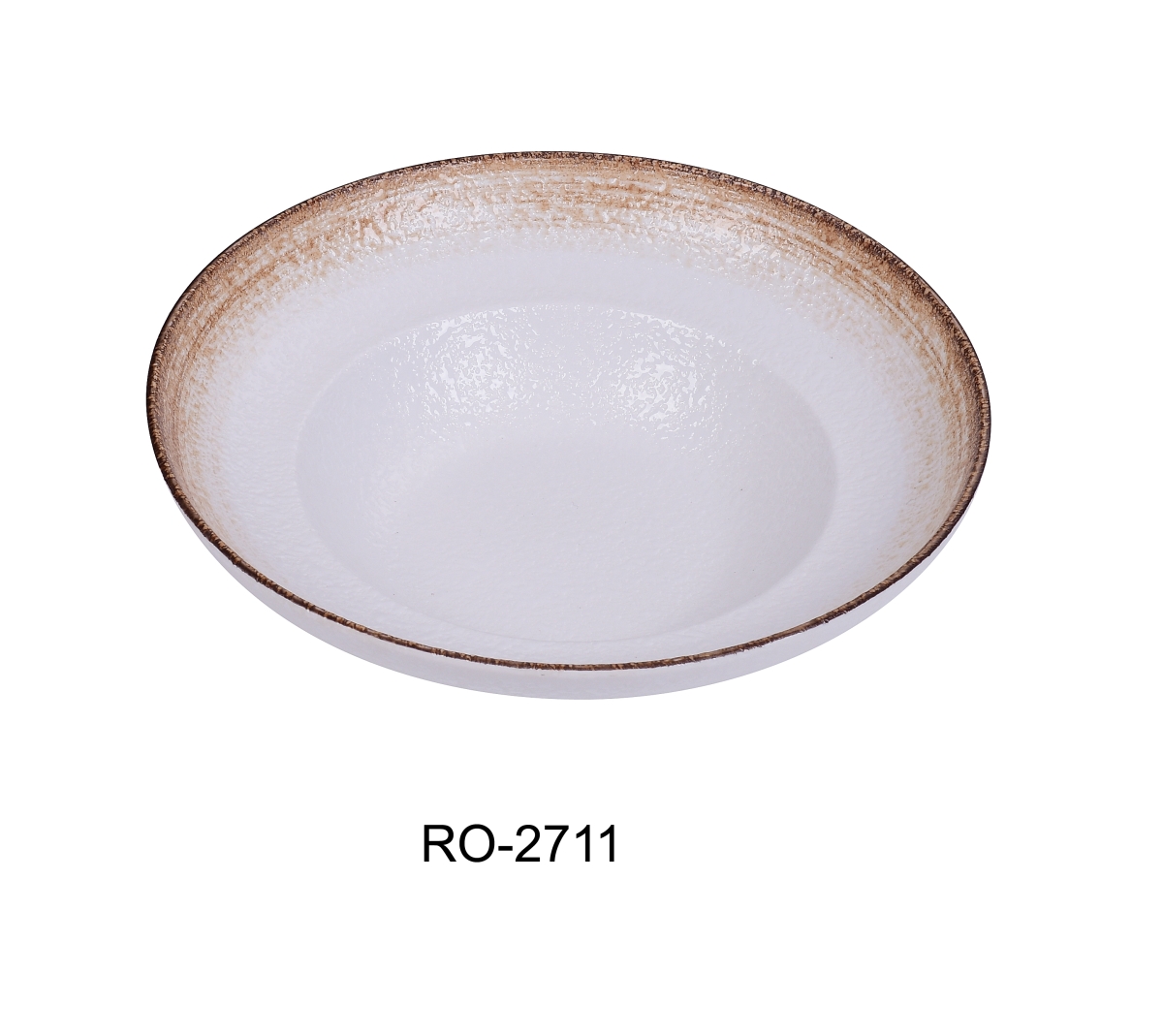 Picture of Yanco RO-2711 11 x 3 in. Rockeye-2 Porcelain Two-Tone Mediterranean Bowl - 32 oz - Pack of 12