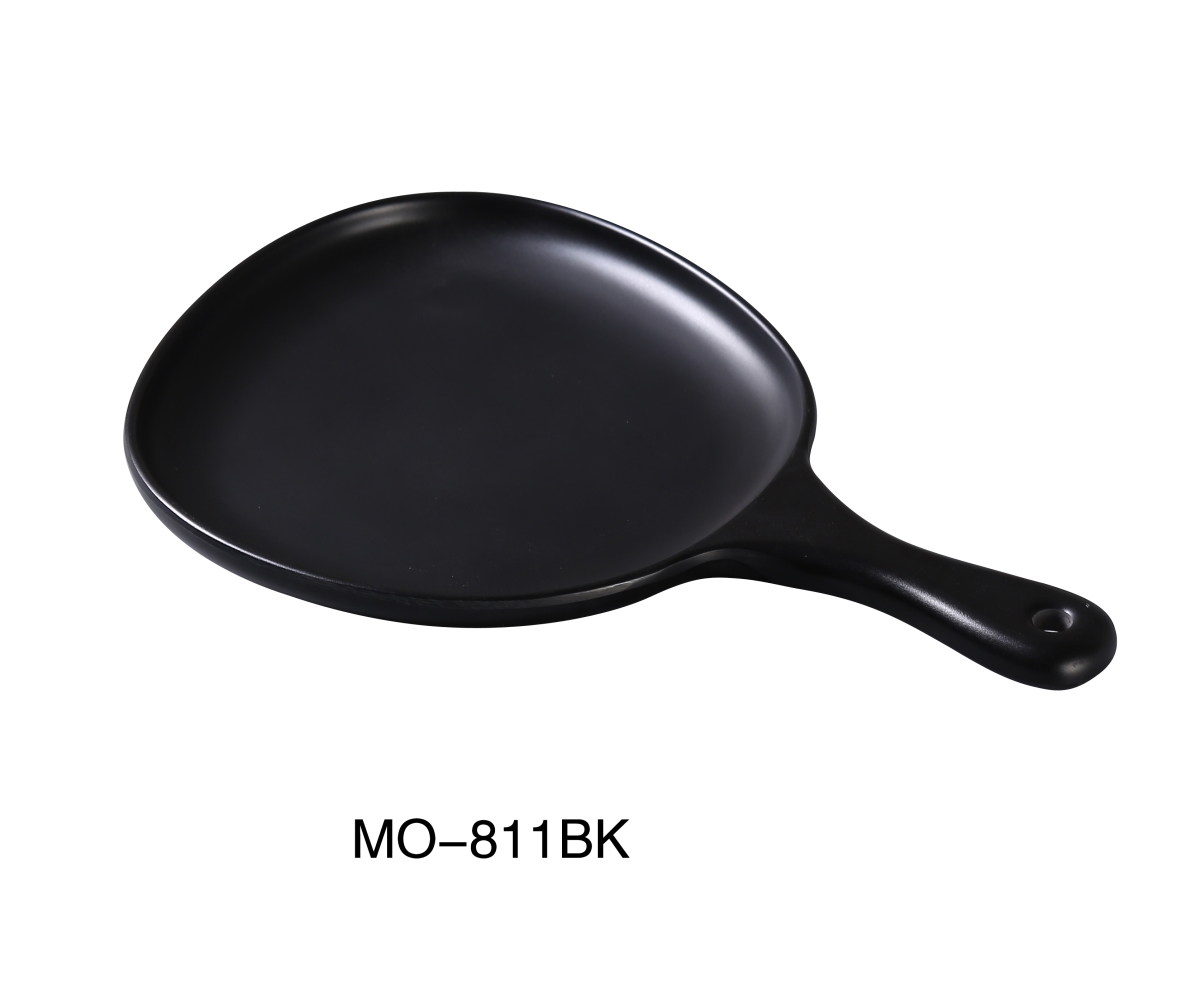 Picture of Yanco MO-811BK 14 x 10 x 1.25 in. Moderne Melamine Pan Plate with Black Handle&#44; Matte - Pack of 12