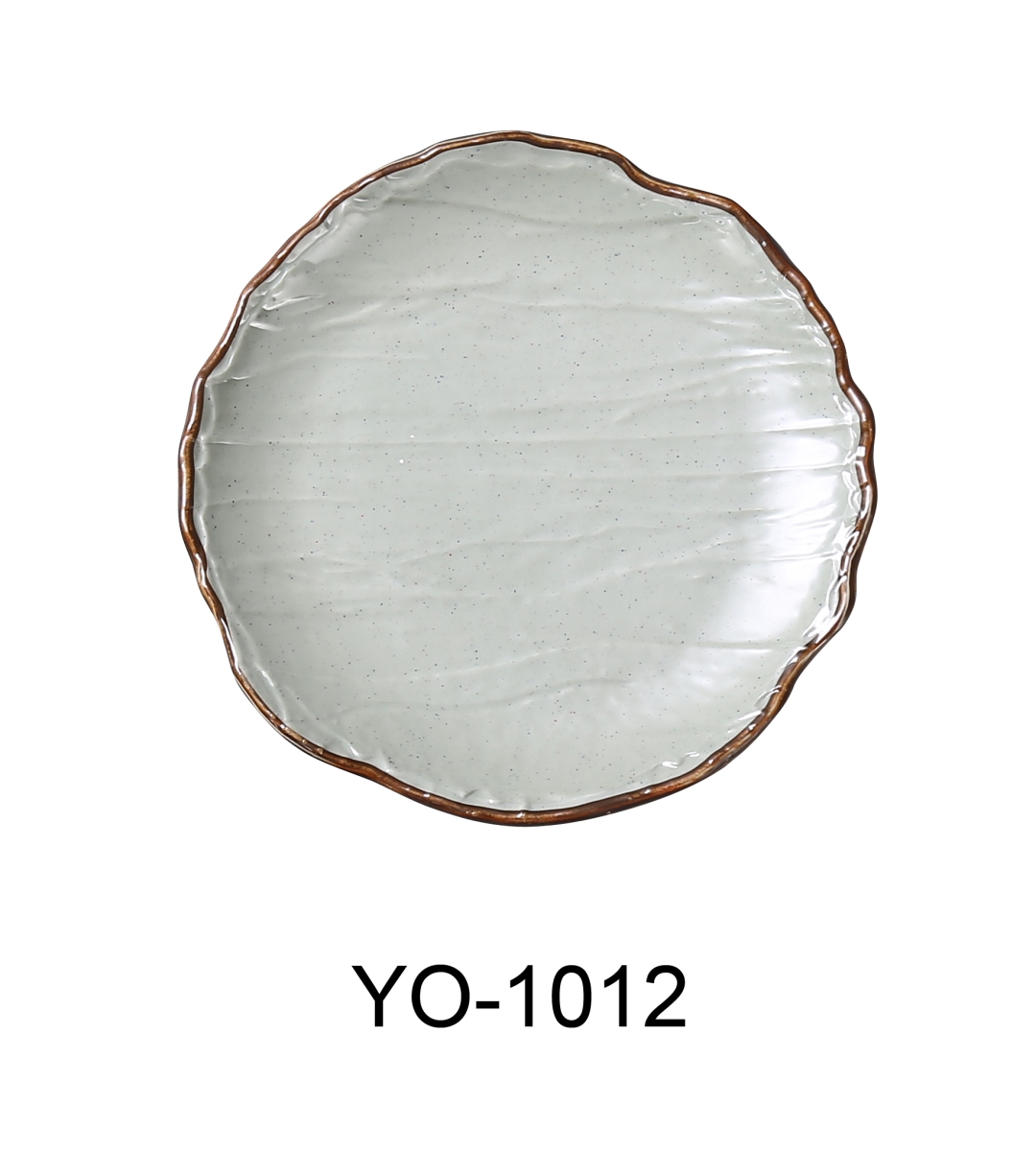 Picture of Yanco YO-1012 12.5 x 1.5 in. Yoto Melamine Round Coupe Plate, Matte - Pack of 12