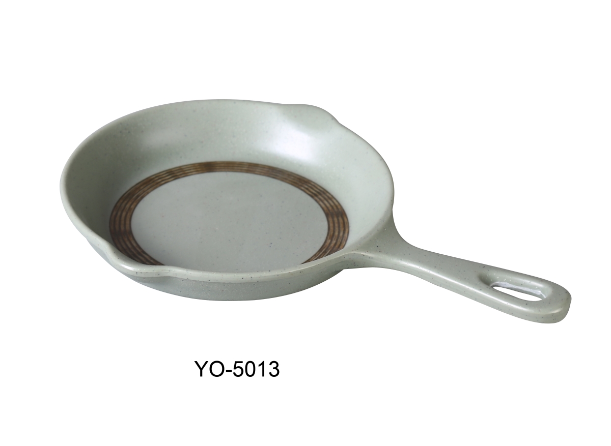 Picture of Yanco YO-5013 13 x 8.5 x 1.5 in. Yoto Melamine Pot Plate with Handle, Matte - 21 oz - Pack of 12