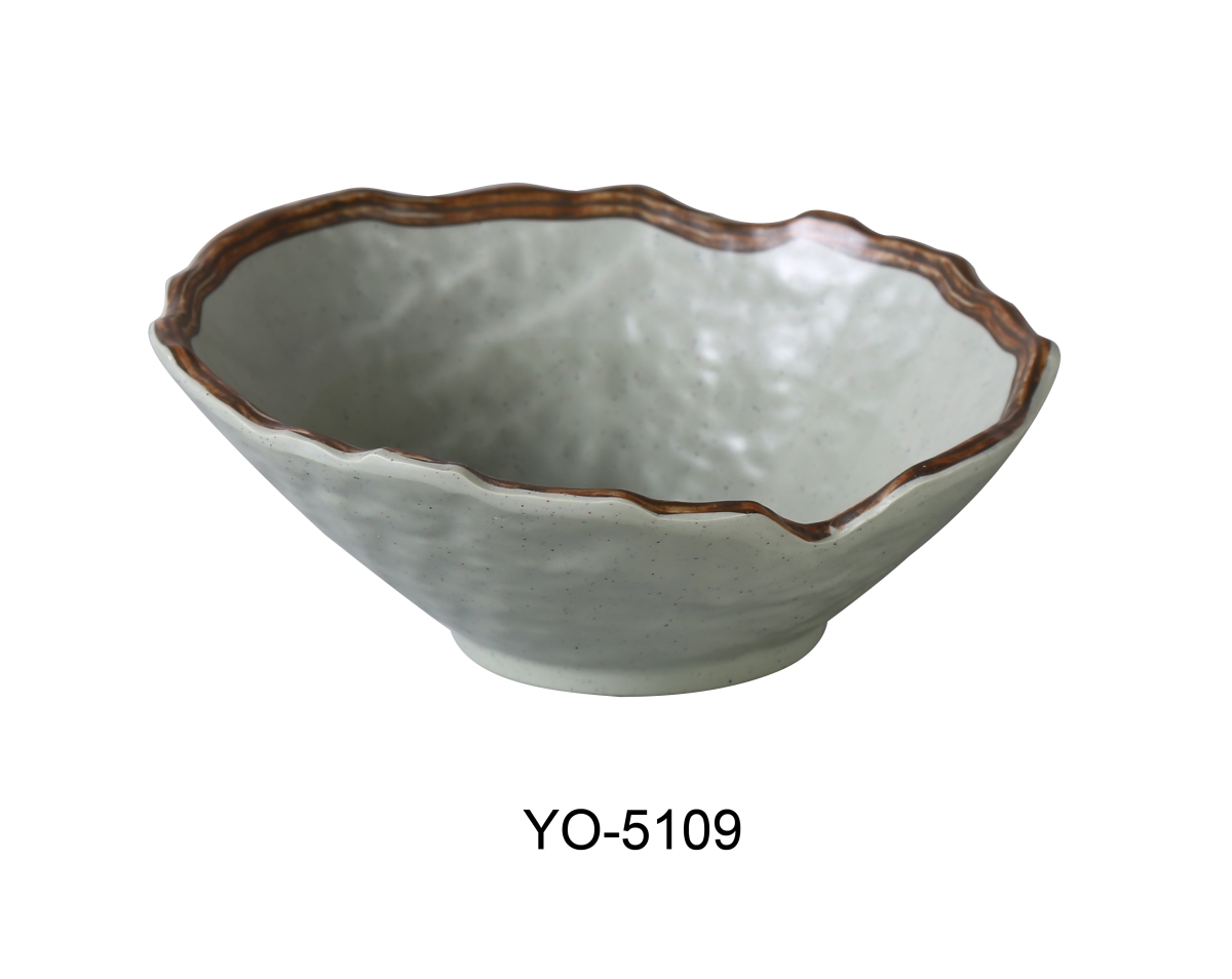 Picture of Yanco YO-5109 9 in. Yoto Melamine Sheer Bowl, Matte - 28 oz - Pack of 48