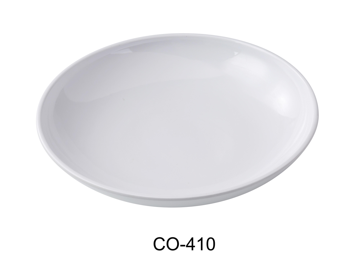 Picture of Yanco CO-410 Coupe Pattern 9.875 x 2.25 in. Salad Bowl, White Color - 32 oz - Melamine - Pack of 24