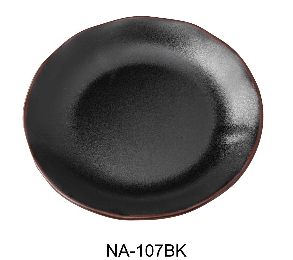 Picture of Yanco NA-107BK Nature Art 7.5 x 0.75 in. Round Plate, Black - Melamine - Pack of 48