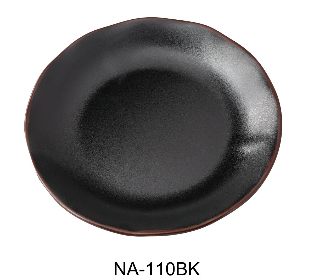 Picture of Yanco NA-110BK Nature Art 10.5 x 1 in. Round Plate, Black - Melamine - Pack of 24