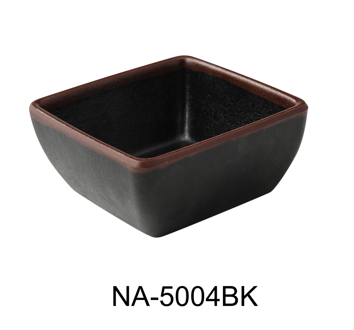 Picture of Yanco NA-5004BK Nature Art 3.5 in. Square Sauce Dish, Black - 5 oz - Melamine - Pack of 48
