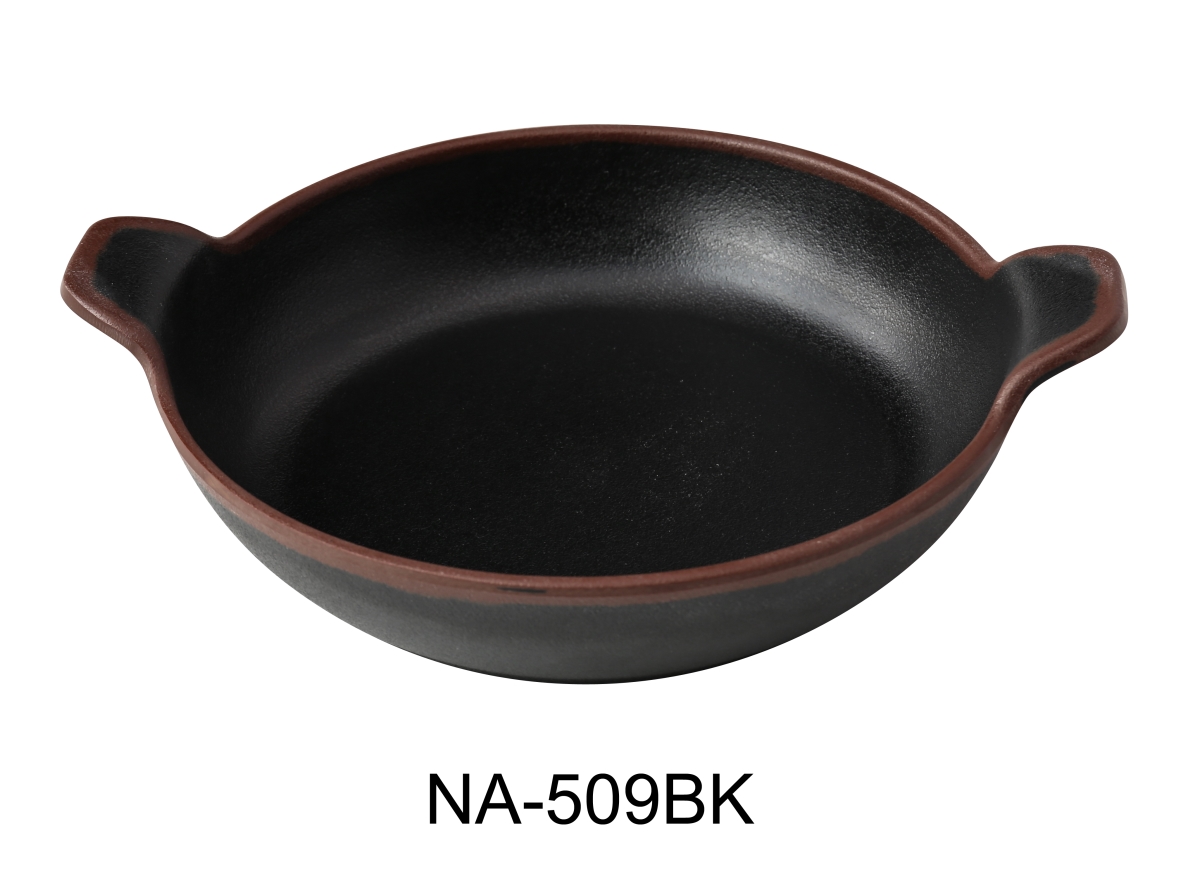 Picture of Yanco NA-509BK Nature Art 9 x 7 x 1.75 in. Bowl with Handle, Black - 24 oz - Melamine - Pack of 36