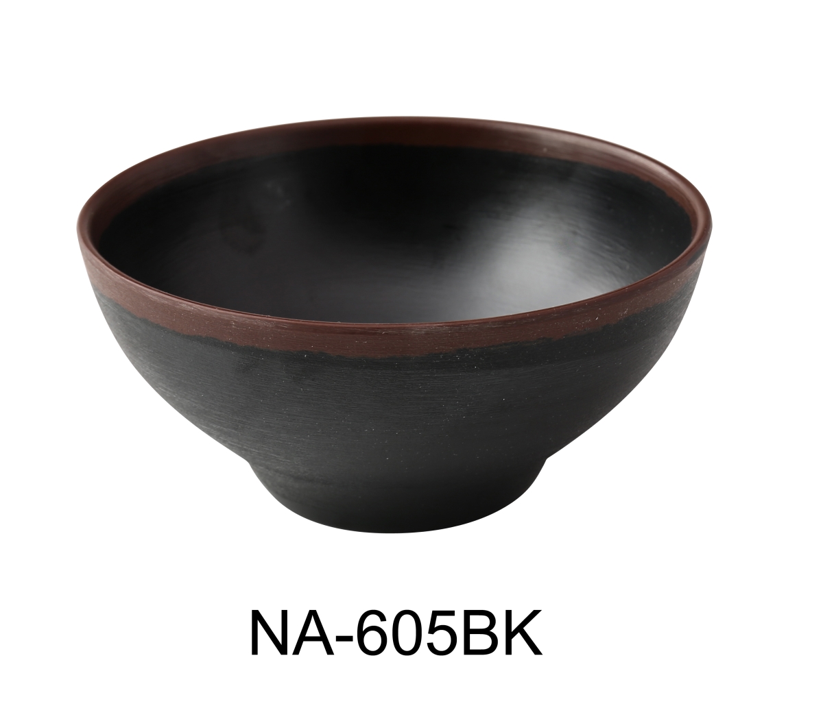 Picture of Yanco NA-605BK Nature Art 5.5 x 2.5 in. Cereal Bowl, Black - 16 oz - Melamine - Pack of 48