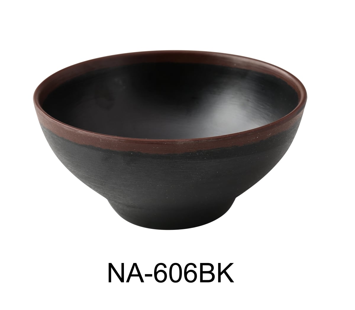 Picture of Yanco NA-606BK Nature Art 6.5 x 3 in. Bowl, Black - 28 oz - Melamine - Pack of 48