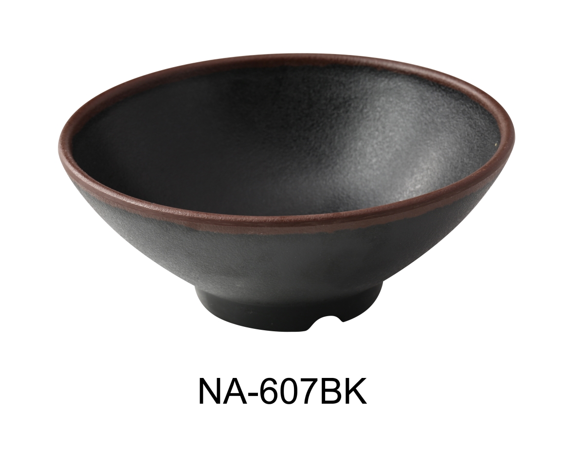 Picture of Yanco NA-607BK Nature Art 7 x 2.75 in. Ramen Bowl&#44; Black - 26 oz - Melamine - Pack of 36