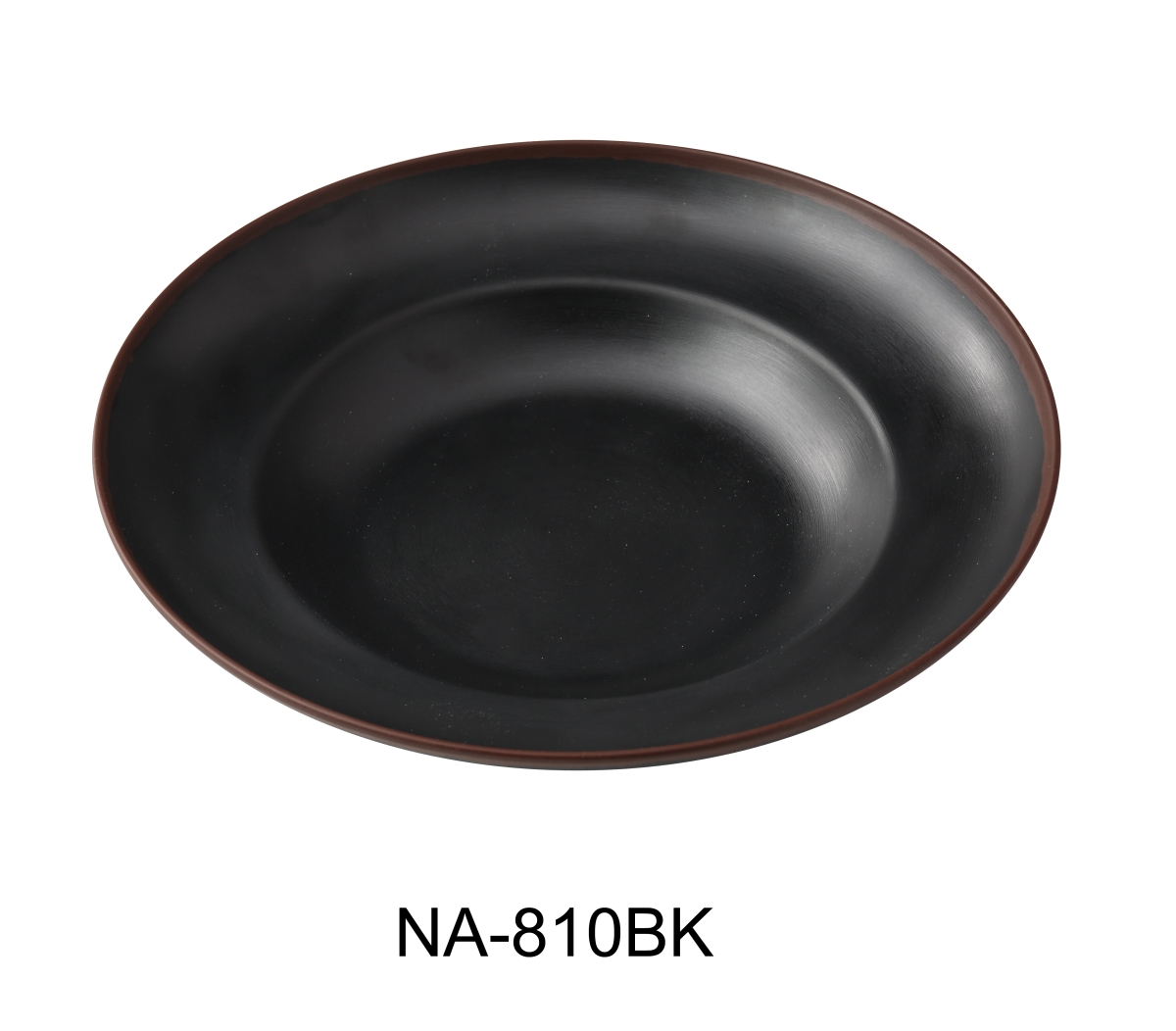 Picture of Yanco NA-810BK Nature Art 10.75 x 7 x 2.25 in. Mediterrean Pasta Bowl&#44; Black - 12 oz - Melamine - Pack of 24
