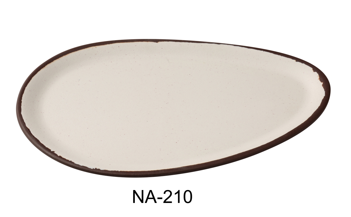 Picture of Yanco NA-210 Nature Art 10 x 6 x 0.75 in. Oval Plate, White - Melamine - Pack of 36
