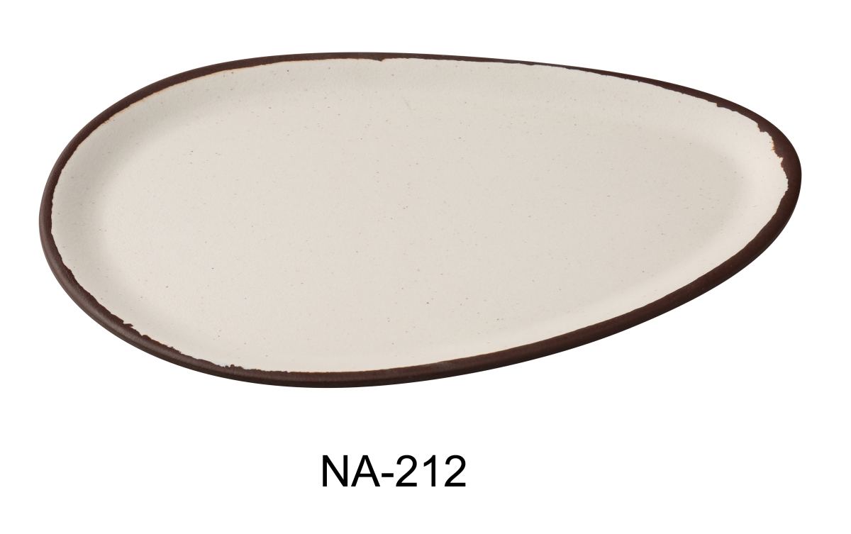 Picture of Yanco NA-212 Nature Art 12 x 7.75 x 0.75 in. Oval Plate, White - Melamine - Pack of 24