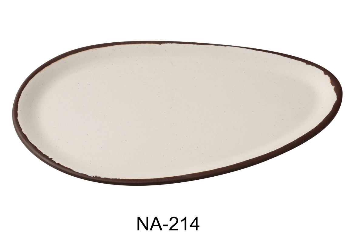 Picture of Yanco NA-214 Nature Art 14 x 9.75 x 1 in. Oval Plate, White - Melamine - Pack of 12