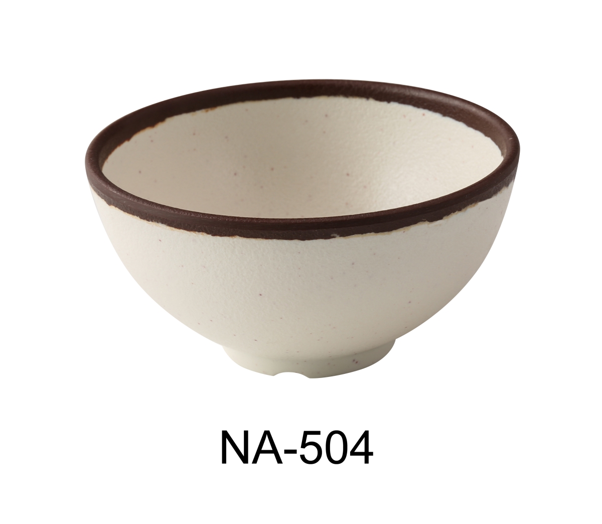 Picture of Yanco NA-504 Nature Art 4.5 x 2.25 in. Rice Bowl, White - 10 oz - Melamine - Pack of 48