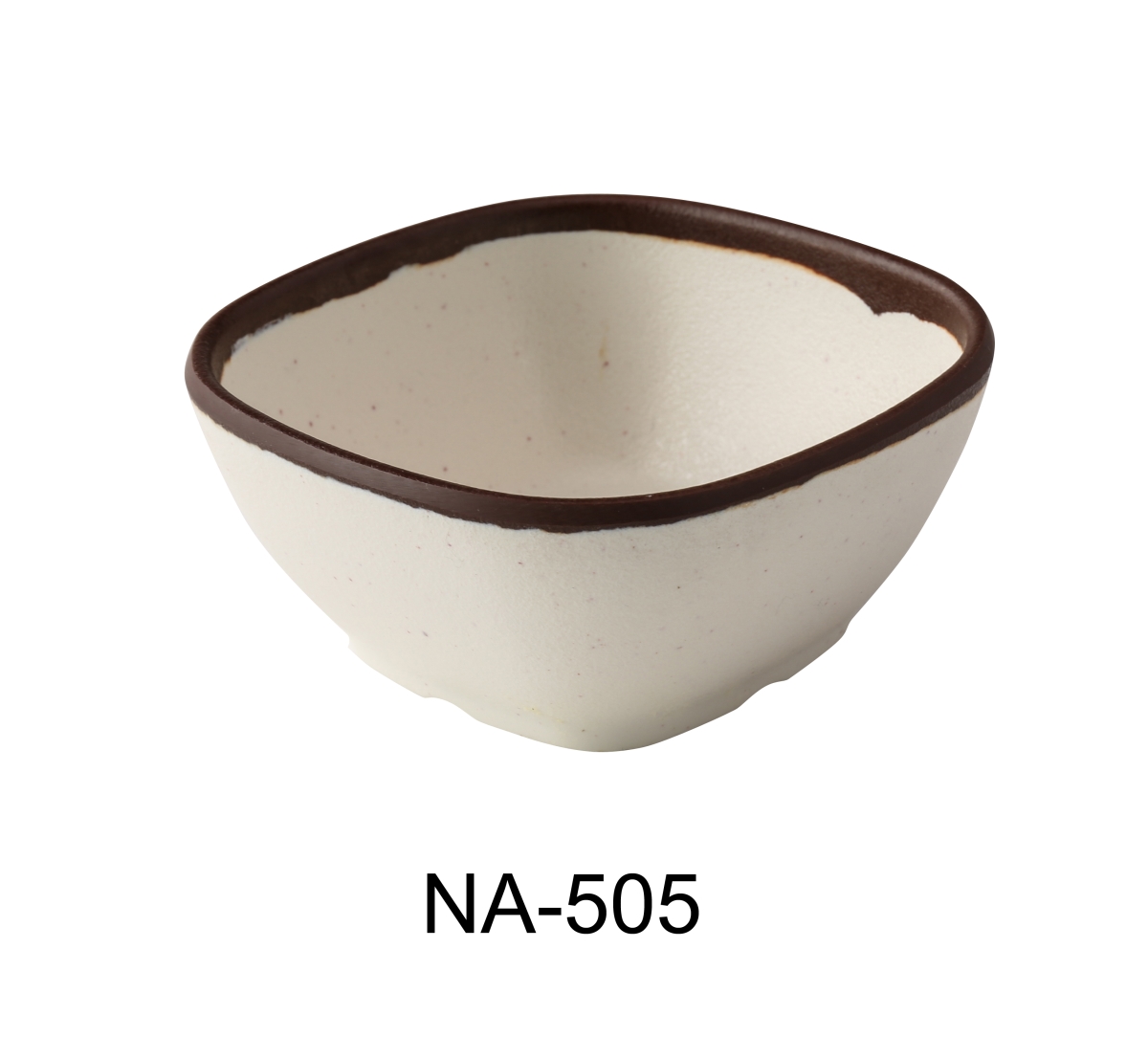 Picture of Yanco NA-505 Nature Art 4.5 x 2 in. Square Miso Soup Bowl, White - 10 oz - Melamine - Pack of 48