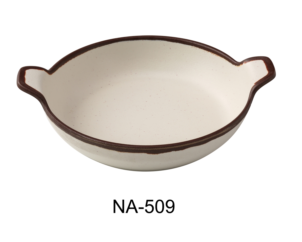 Picture of Yanco NA-509 Nature Art 9 x 7 x 1.75 in. Bowl with Handle, White - 24 oz - Melamine - Pack of 36