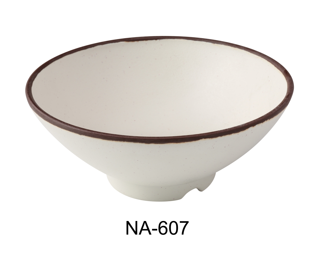 Picture of Yanco NA-607 Nature Art 7 x 2.75 in. Ramen Bowl&#44; White - 26 oz - Melamine - Pack of 36