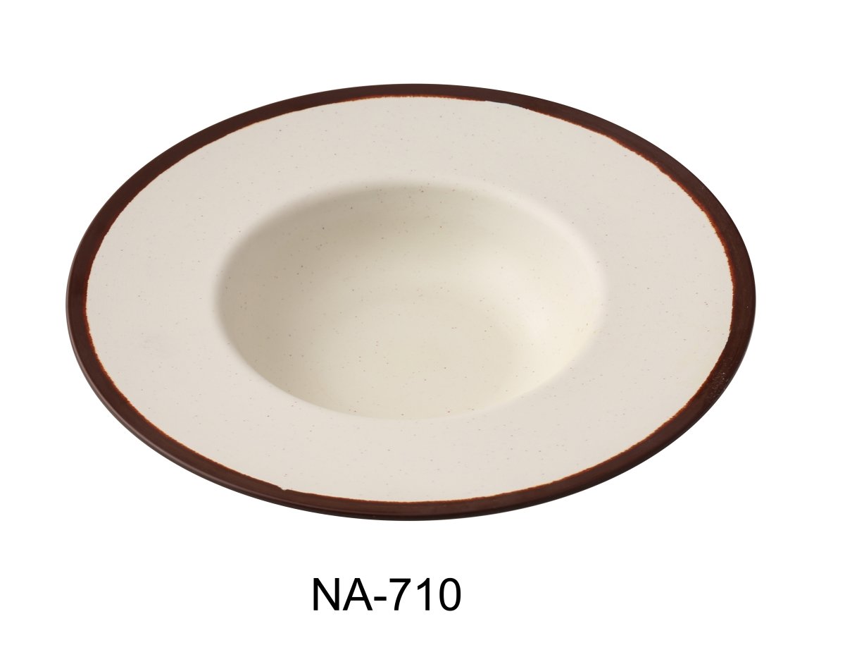 Picture of Yanco NA-710 Nature Art 9.25 x 5 x 1.875 in. Dessert Plate&#44; White - 10 oz - Melamine - Pack of 24