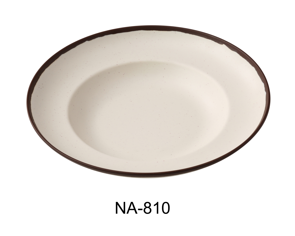 Picture of Yanco NA-810 Nature Art 10.75 x 7 x 2.25 in. Mediterrean Pasta Bowl&#44; White - 12 oz - Melamine - Pack of 24