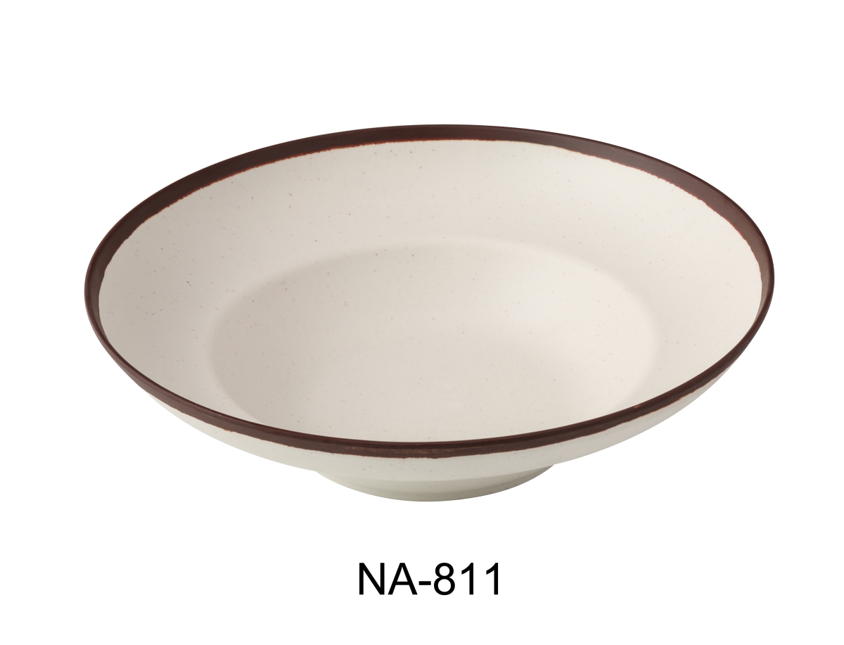 Picture of Yanco NA-811 Nature Art 11.125 x 7 x 3.25 in. Deep Mediterranean Bowl&#44; White - 20 oz - Melamine - Pack of 12