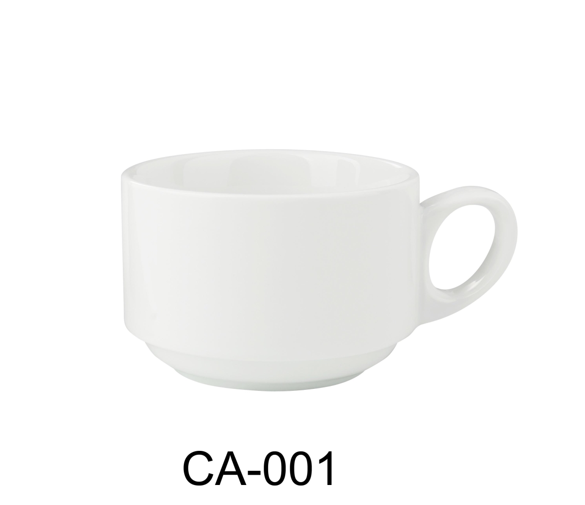 Picture of Yanco CA-001 Cambria Cup Stackable, Bright White - 7 oz - China - Pack of 36