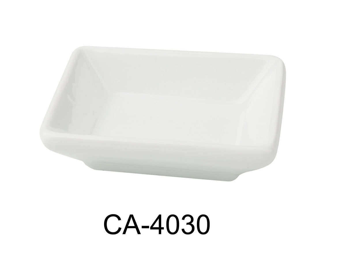 Picture of Yanco CA-4030 Cambria X 3 x 2.25 x 0.75 in. Sauce Dish, Bright White - 1 oz - China - Pack of 48