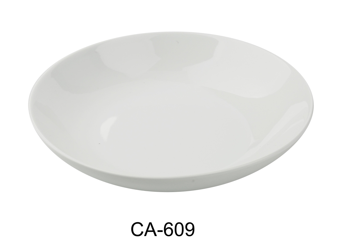Picture of Yanco CA-609 Cambria 9 x 1.875 in. Salad & Pasta Bowl, Bright White - 30 oz - China - Pack of 12