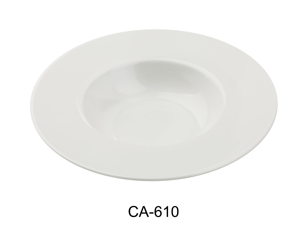 Picture of Yanco CA-610 Cambria X 9.5 x 5.125 x 2.125 in. Dessert Plate, Bright White - 10 oz - China - Pack of 12