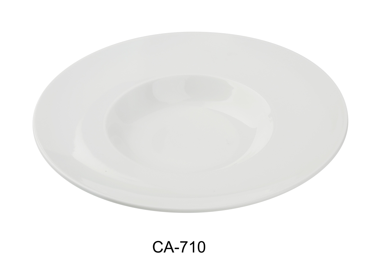 Picture of Yanco CA-710 Cambria X 10.75 x 7 x 2.25 in. Mediterranean Pasta Bowl, Bright White - 14 oz - China - Pack of 12