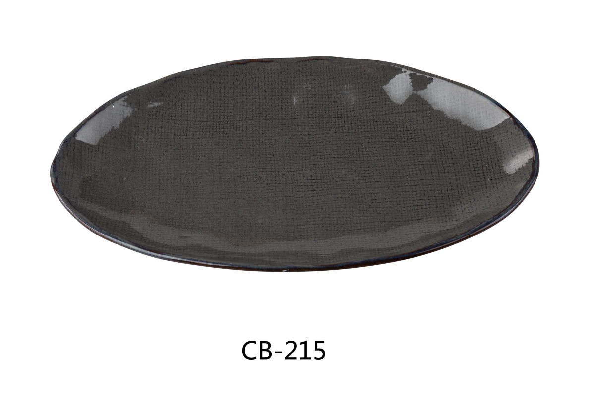 Picture of Yanco CB-215 Cowboy 15.75 x 10.5 x 1.25 in. Oval Coupe Plate, Brown - China - Pack of 12
