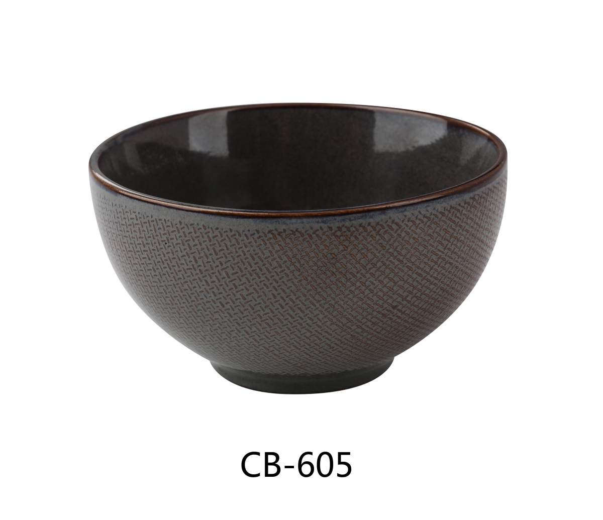 Picture of Yanco CB-605 Cowboy 5 x 2.625 in. Nappie Bowl, Brown - 15 oz - China - Pack of 36