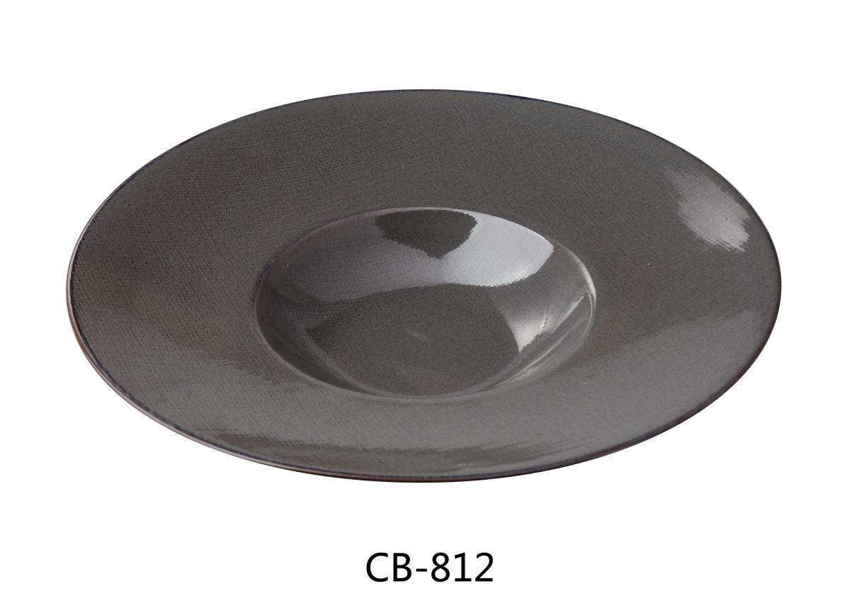 Picture of Yanco CB-812 Cowboy 12 in. Dessert Plate, Brown - 12 oz - China - Pack of 12